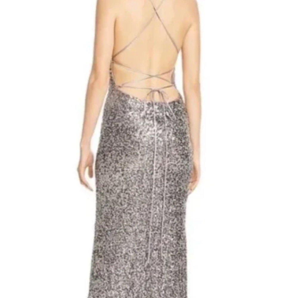 Open back sequin gown - Picture 2 of 4